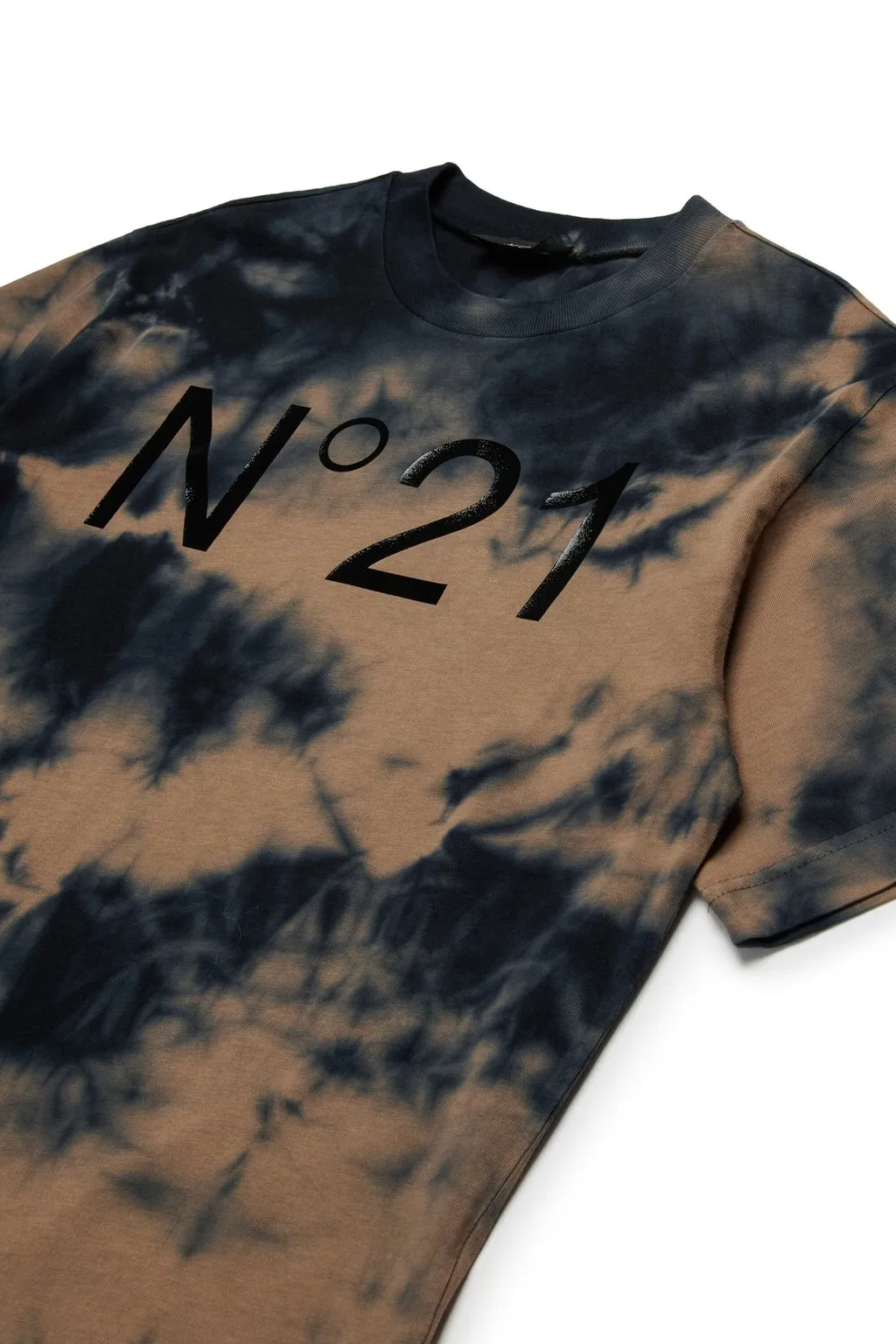 N°21 Kids Tie-Dye Printed Oversized T-Shirt