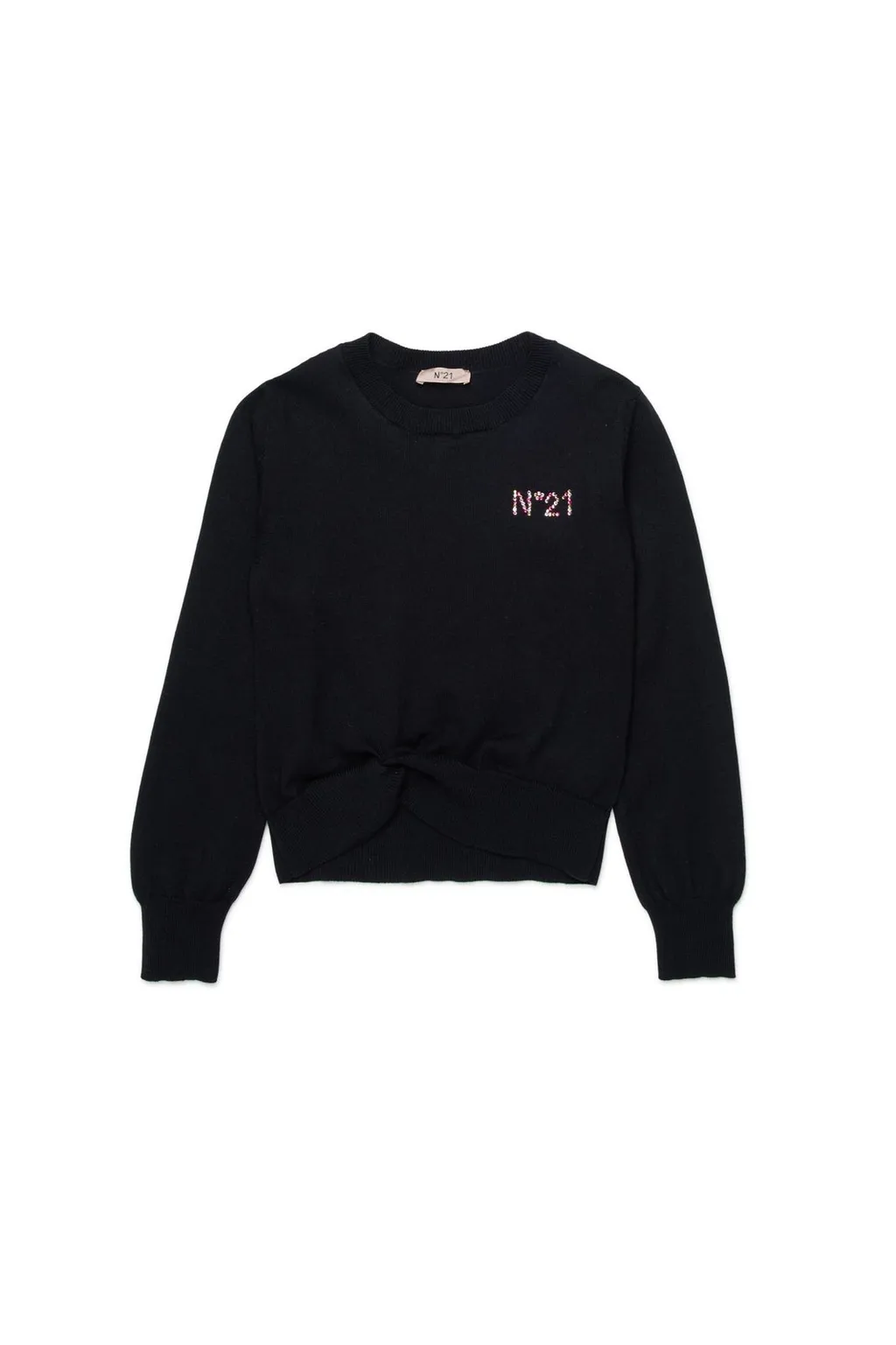 N°21 Kids Logo-Embellished Knitted Jumper