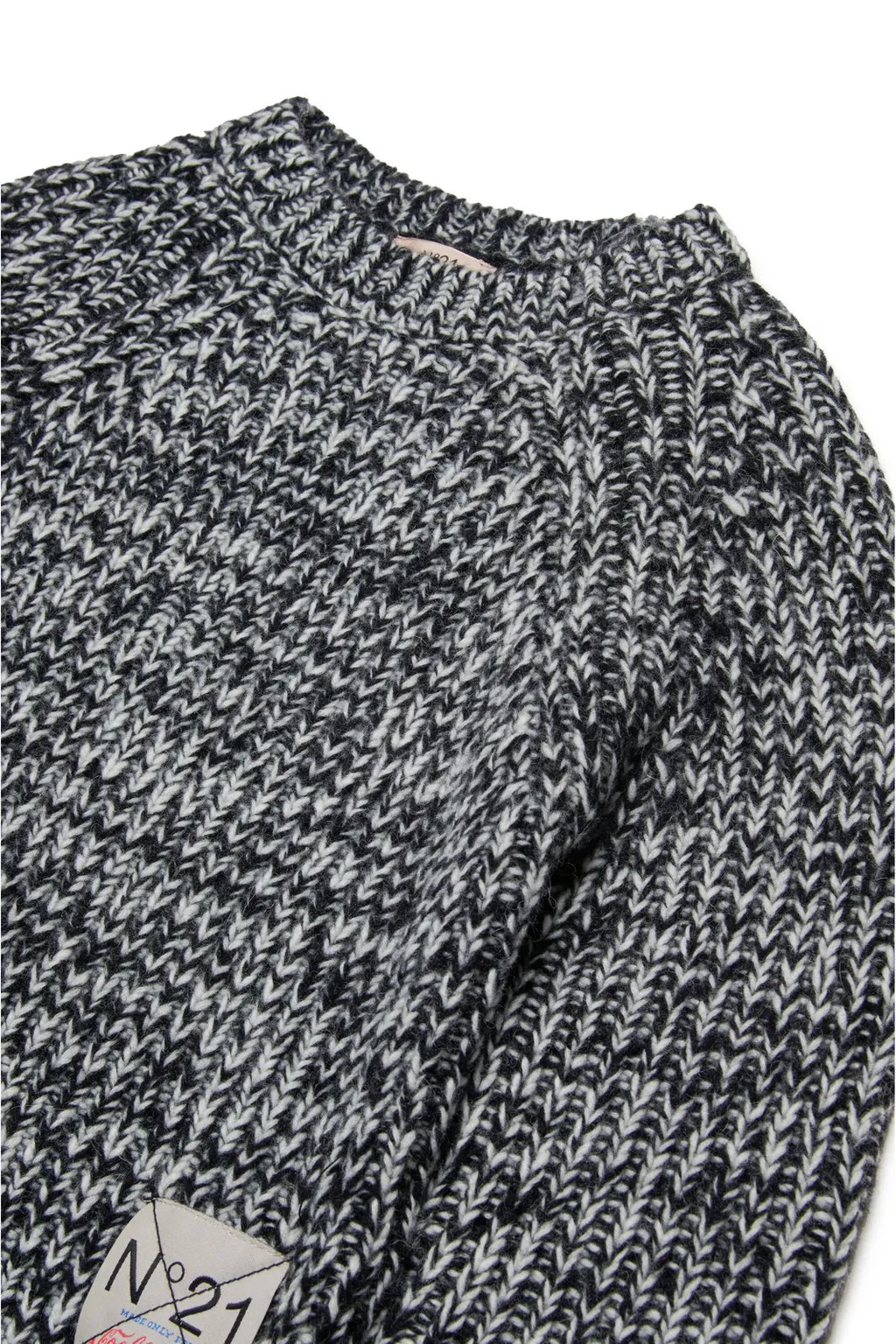 N°21 Kids Logo Patch Chunky-Knit Jumper