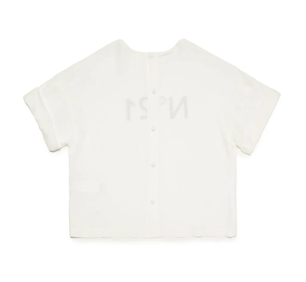 Nº21 Kids Logo Printed Crewneck Short-Sleeved T-Shirt