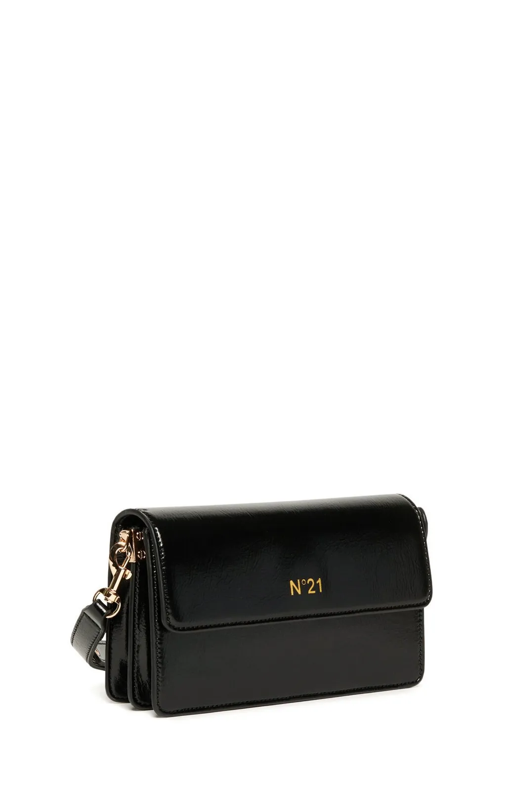 Nº21 Kids Logo-Stamp Foldover Shoulder Bag
