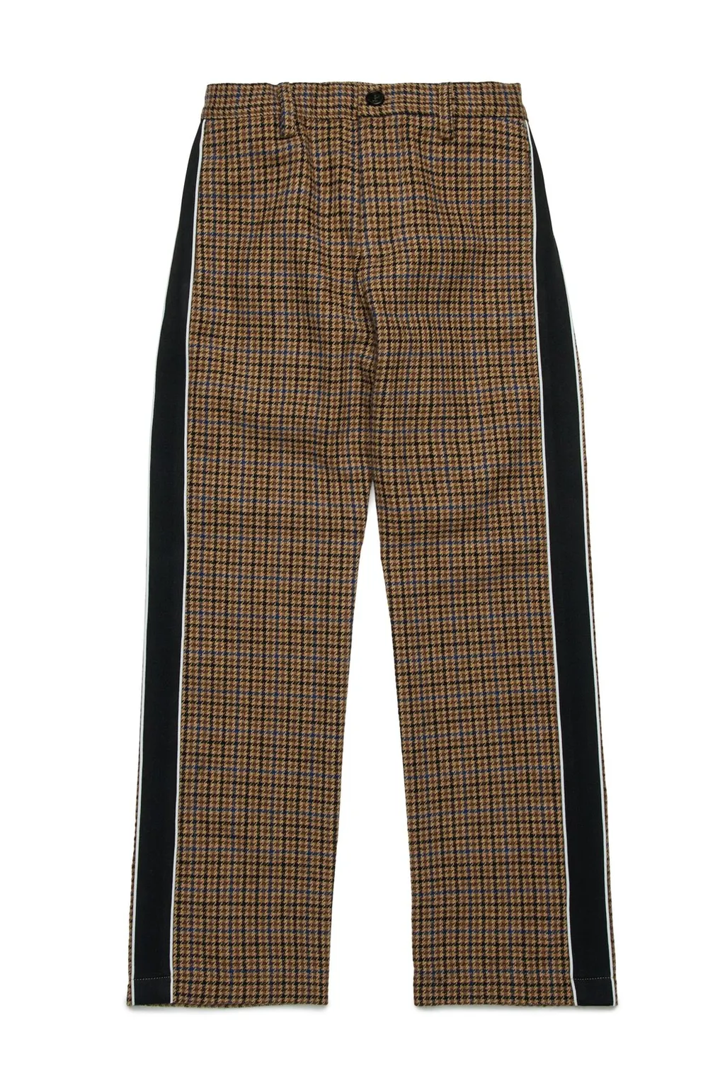 N°21 Kids Logo-Patch Checked Trousers
