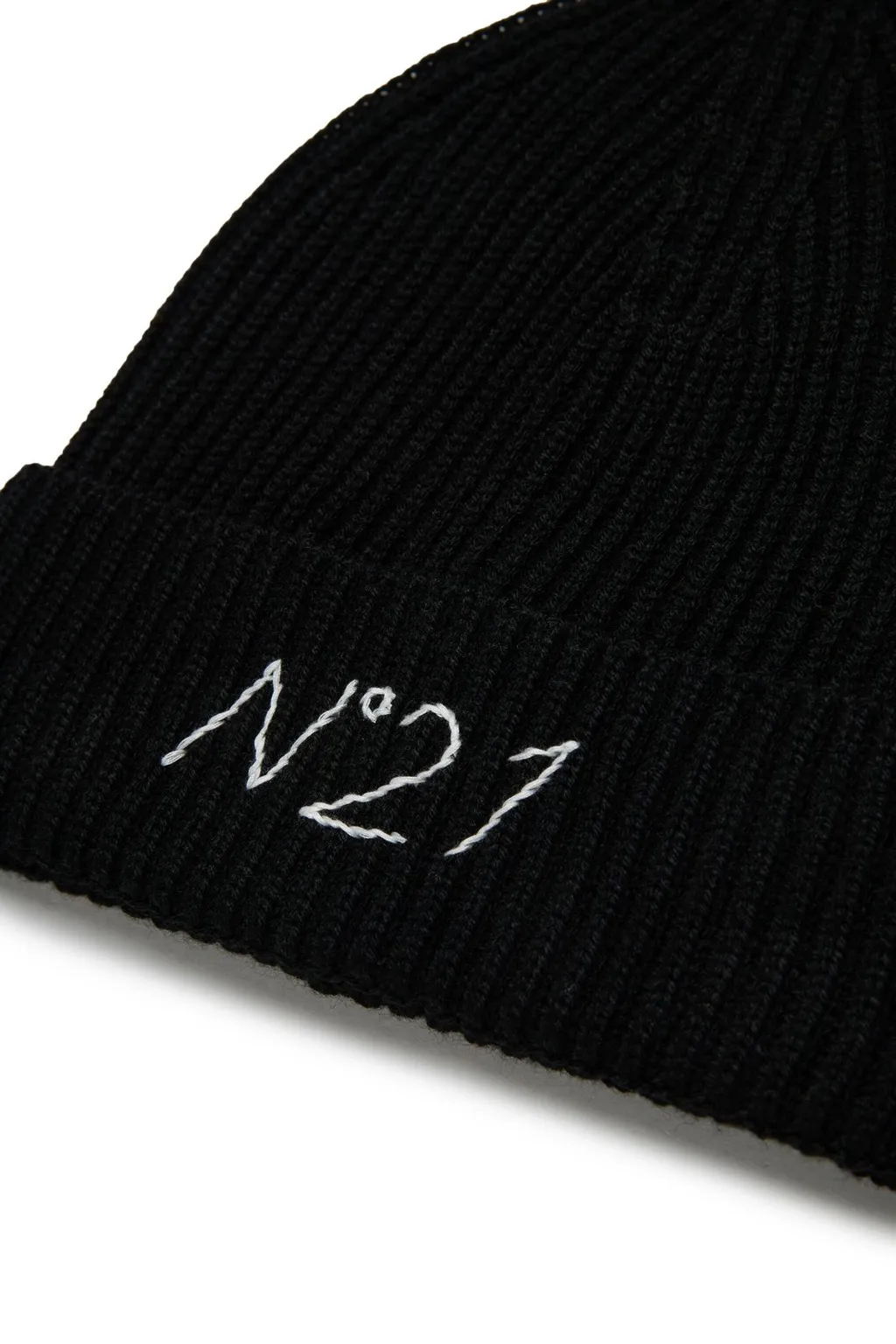 N°21 Kids Logo Embroidered Knit Beanie