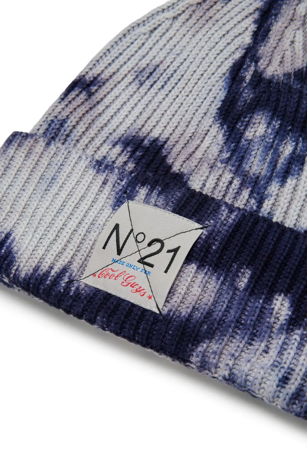 N°21 Kids Tie-Dyed Ribbed-Knit Beanie