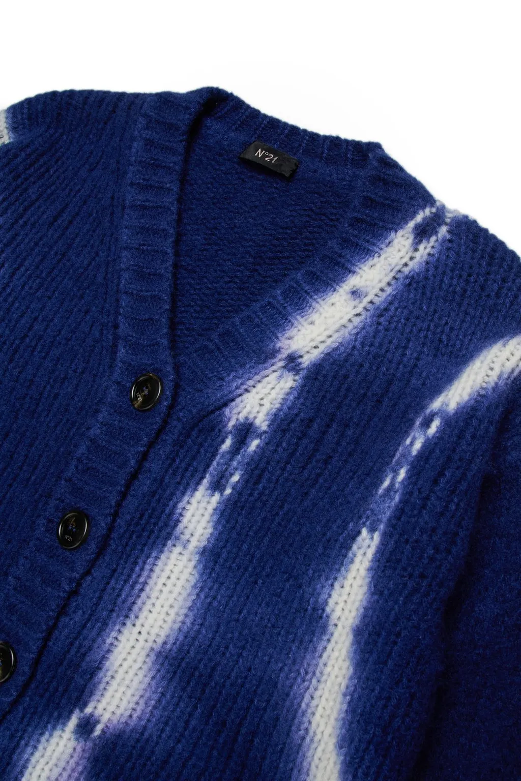 N°21 Kids Tie-Dye Effect V-Neck Cardigan