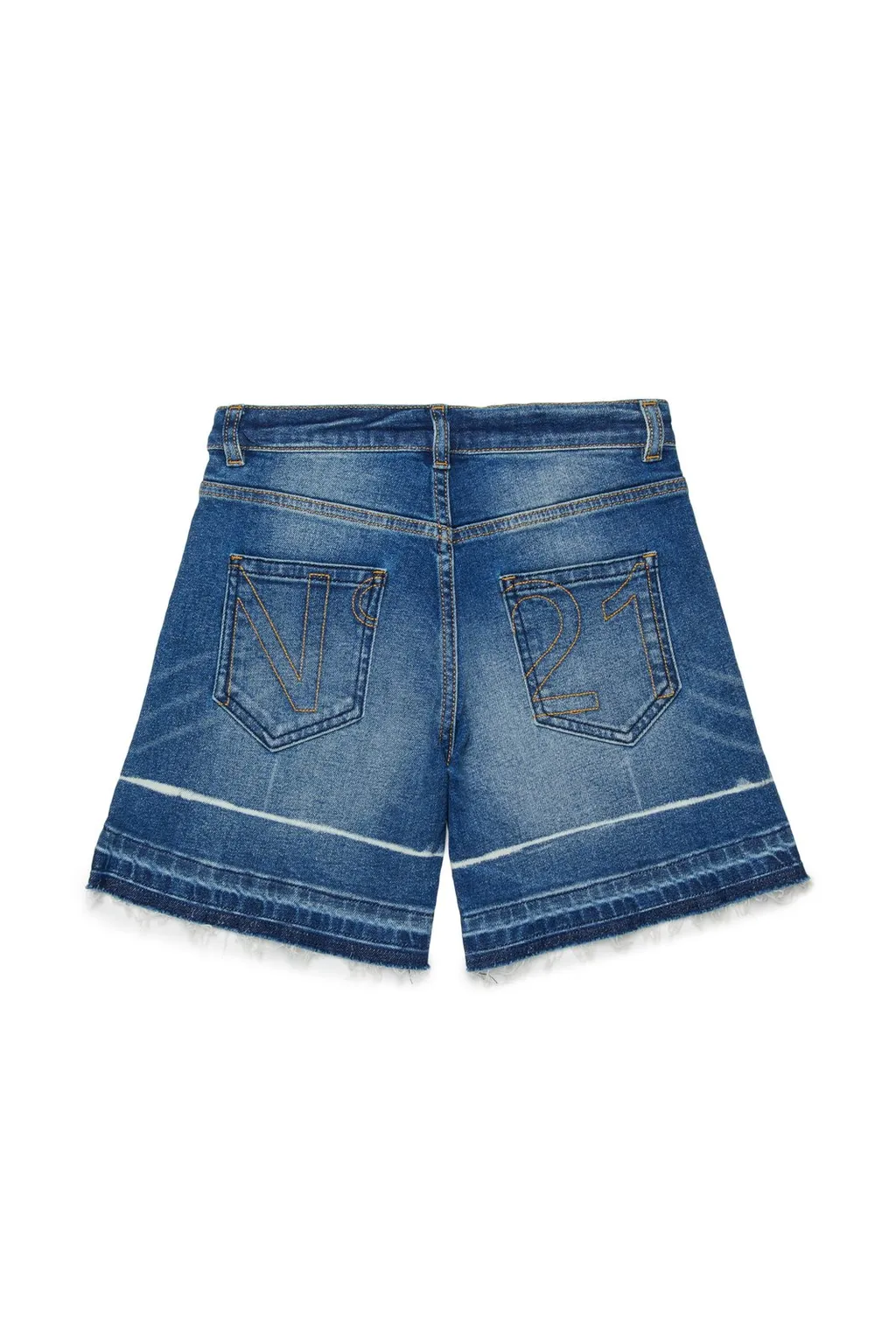 N°21 Kids Raw-Cut Denim Shorts