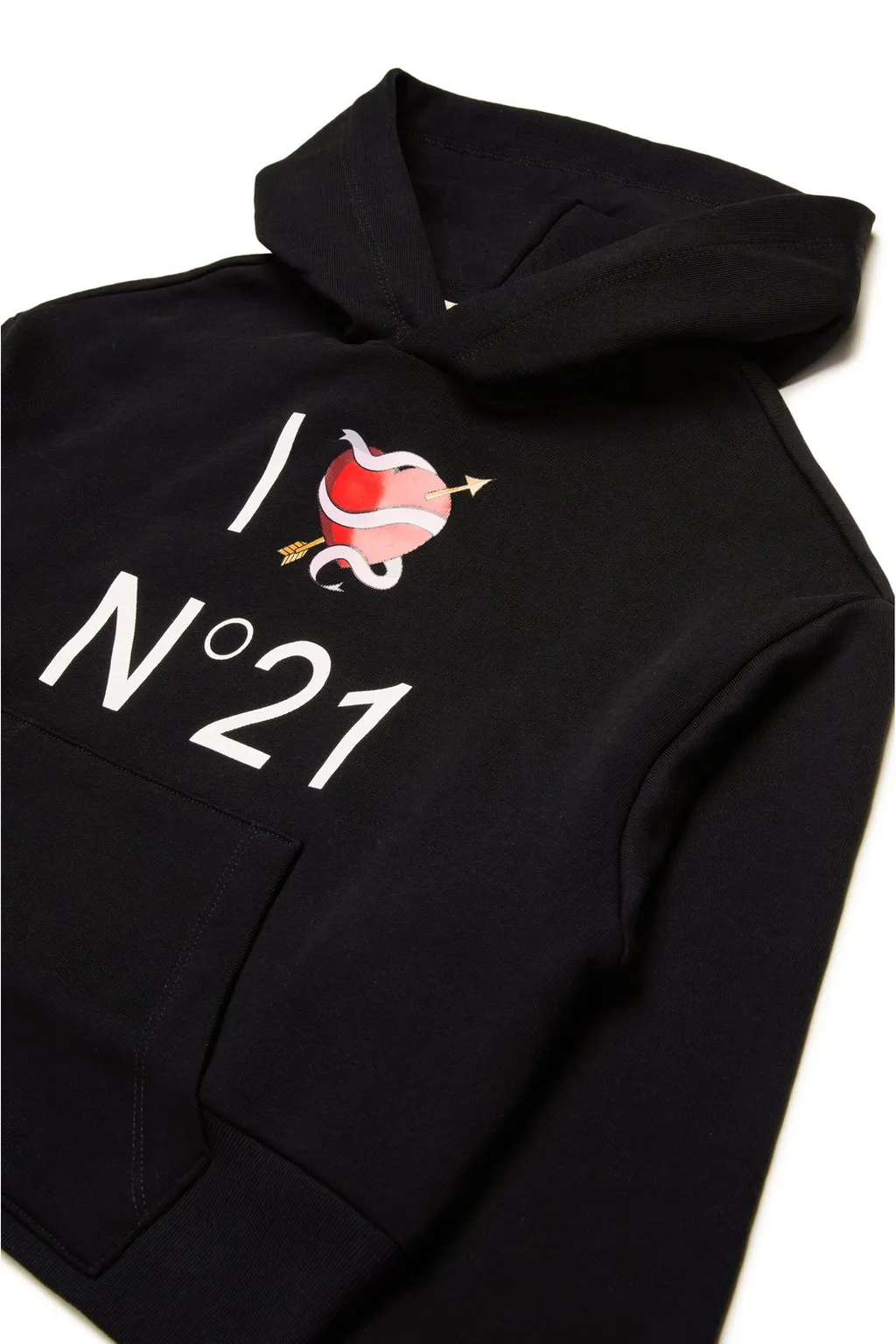 Nº21 Kids I Love N°21 Printed Hoodie