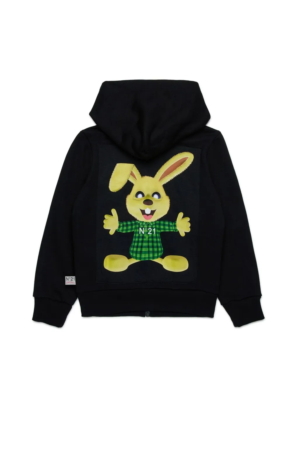 N°21 Kids Zip-Up Long-Sleeved Hoodie