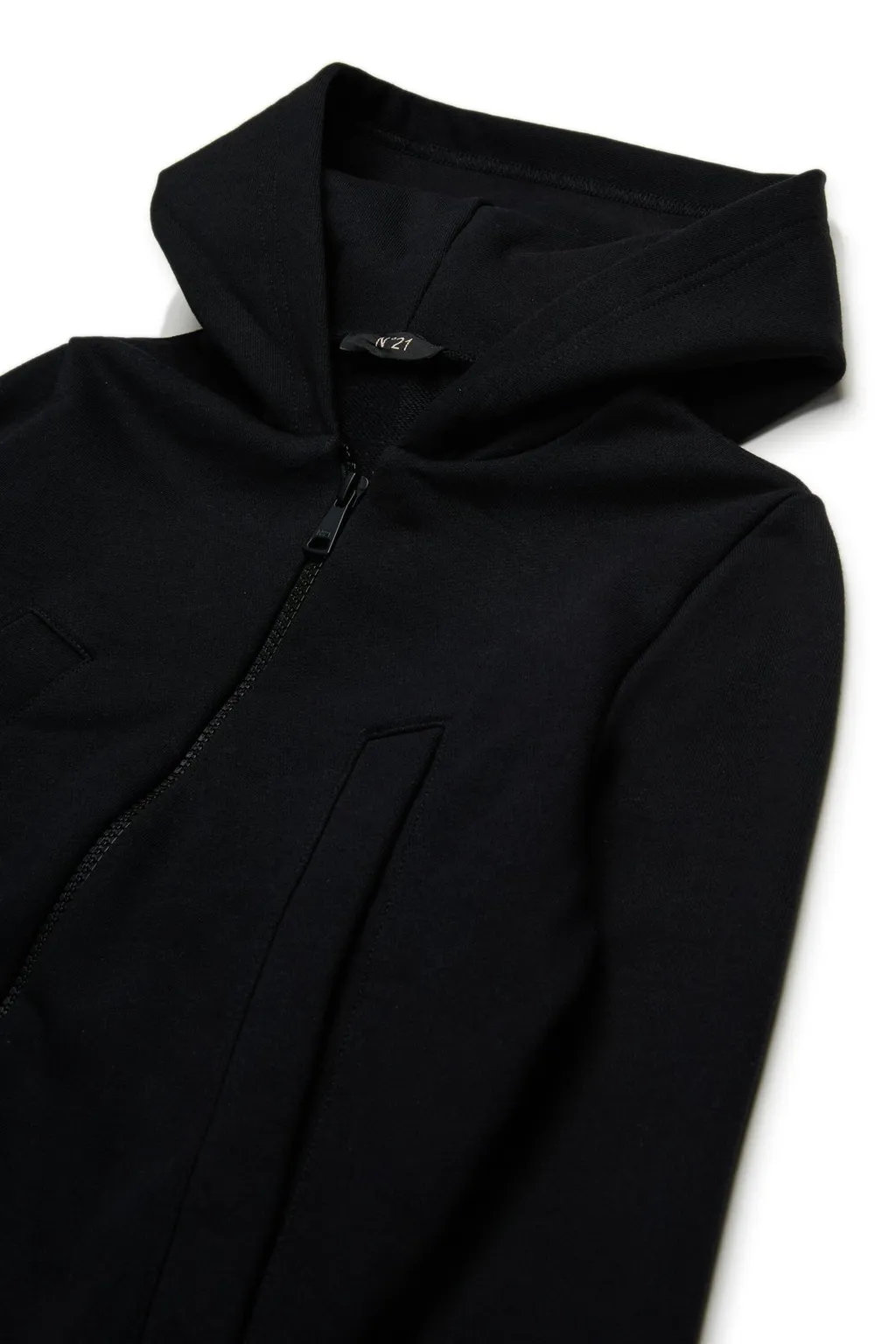 N°21 Kids Zip-Up Long-Sleeved Hoodie