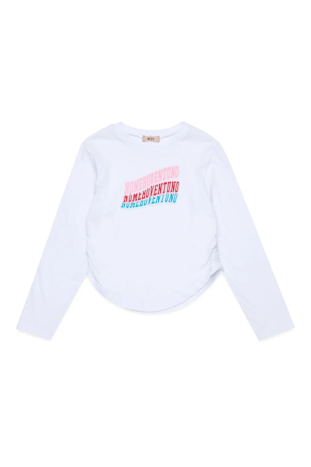 N°21 Kids Gathered Printed T-Shirt