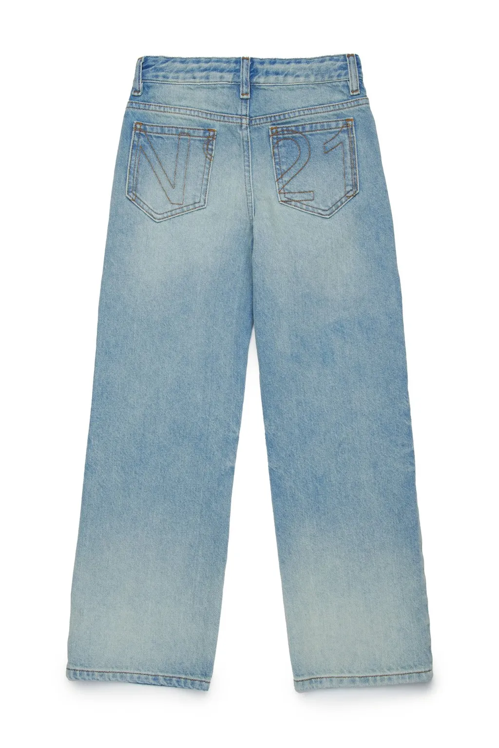 Nº21 Kids Mid-Rise Wide-Leg Jeans
