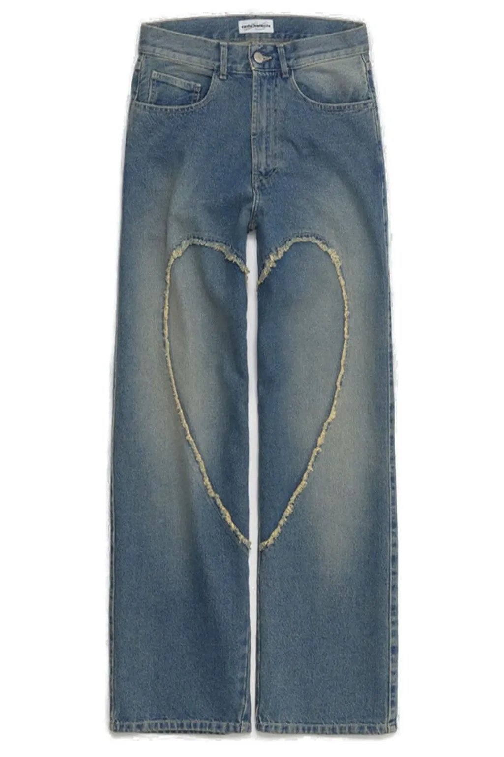 Carne Bollente Heart-Distressed Loose Jeans