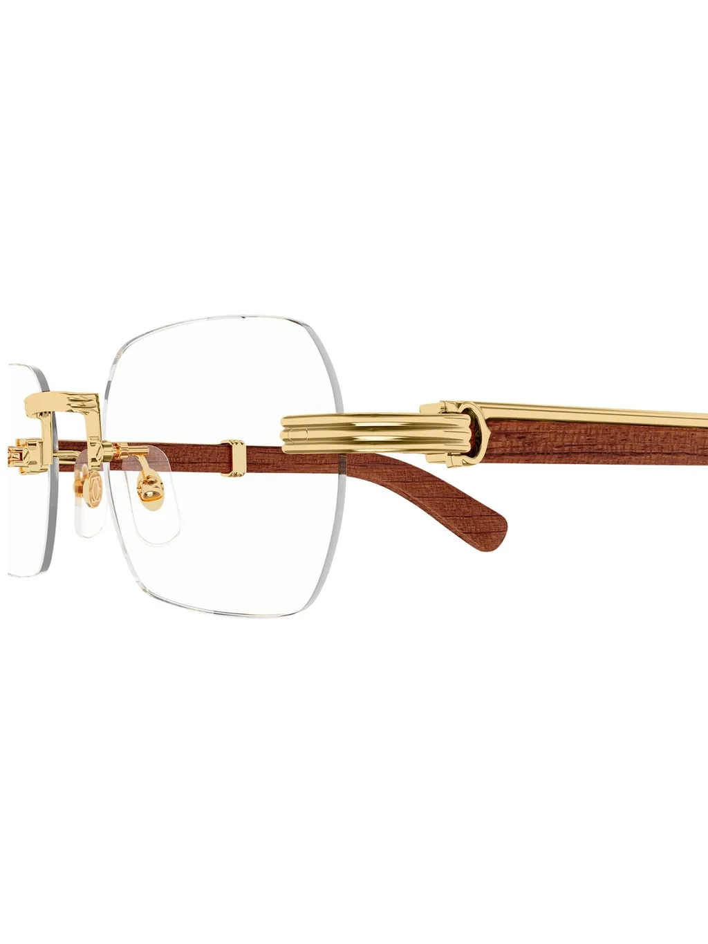 Cartier Rectangle Rimless Glasses