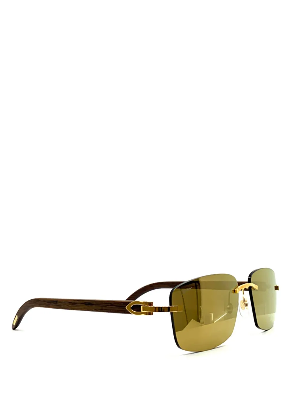Cartier Square Framed Contrast Sunglasses