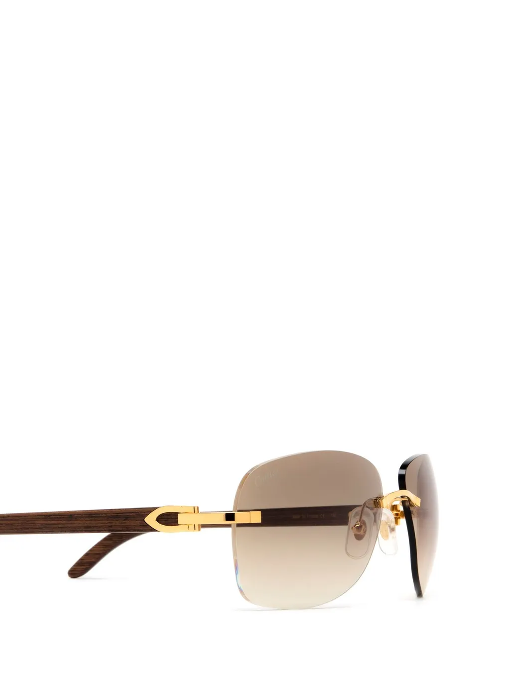 Cartier Rectangle Frame Sunglasses