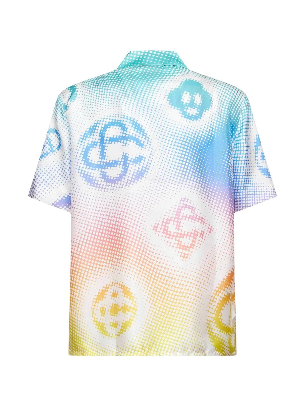 Casablanca Monogram Print Cuban Collar Shirt