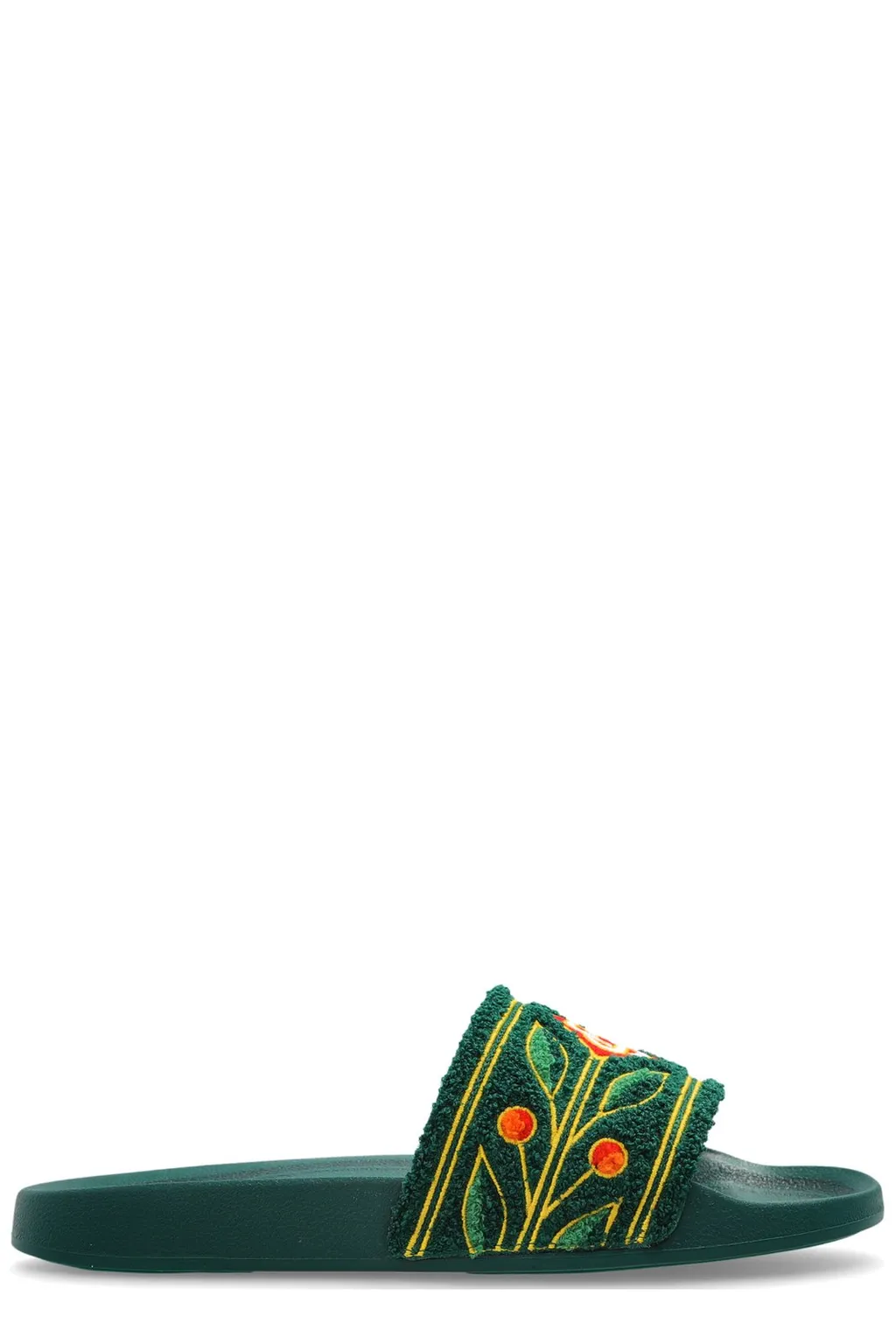 Casablanca Logo Detailed Terry Slides
