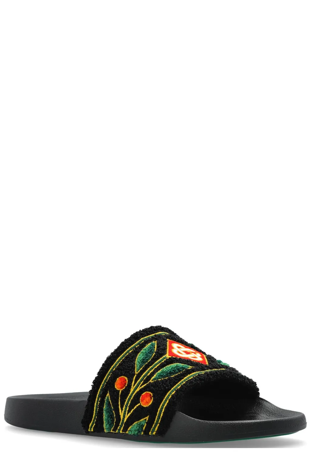 Casablanca Logo Detailed Terry Slides