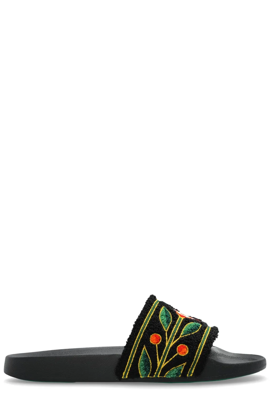 Casablanca Logo Detailed Terry Slides