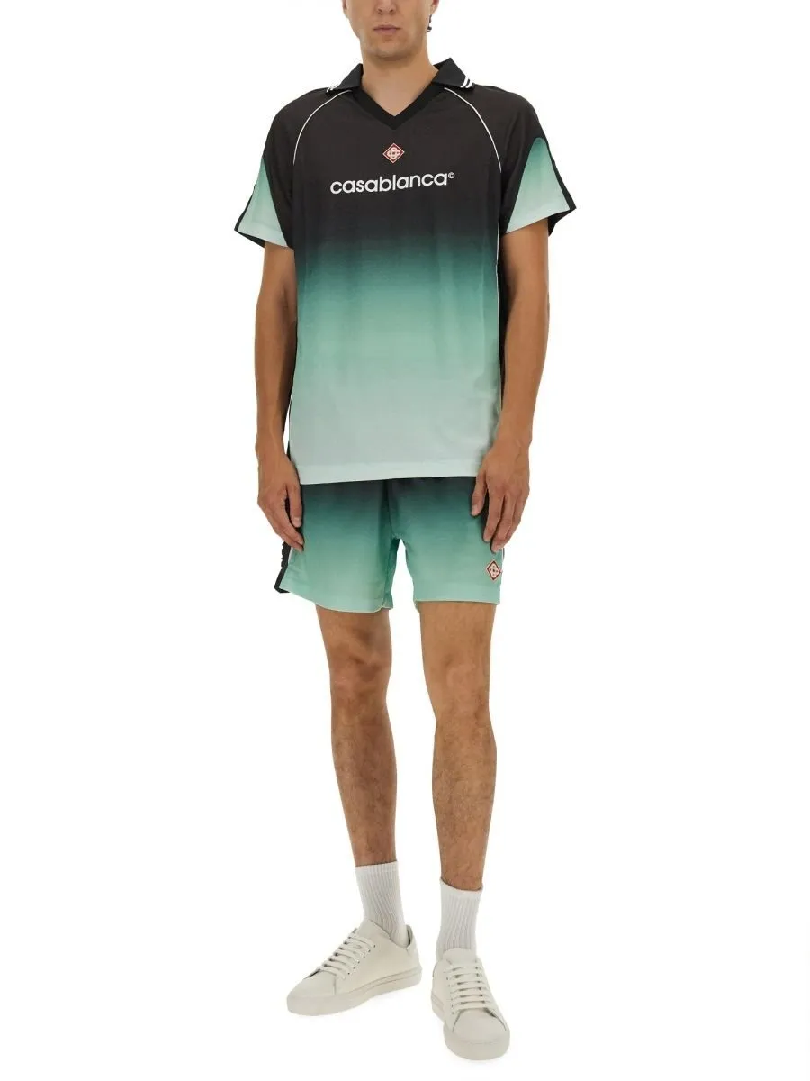Casablanca Logo Printed Polo Shirt