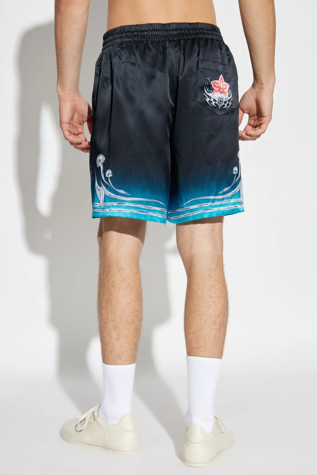 Casablanca Logo Printed Elastic Waist Shorts