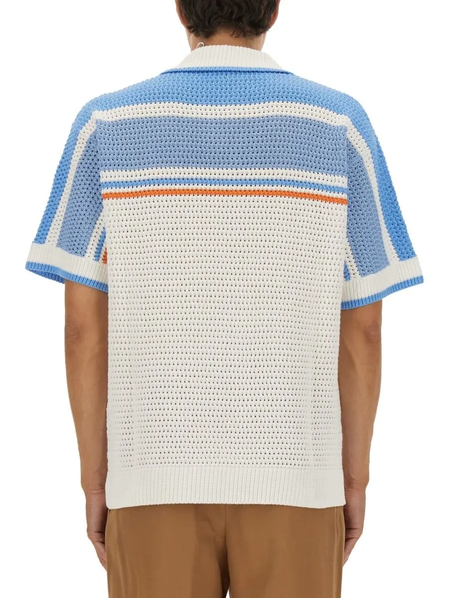 Casablanca Logo Patch Knitted Shirt