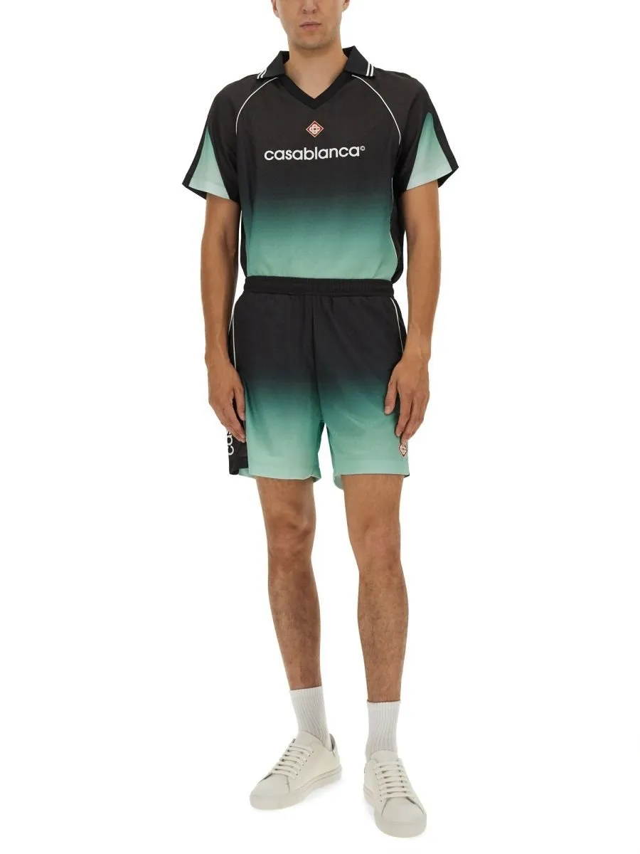 Casablanca Gradient Monogram Jacquard Football Shorts