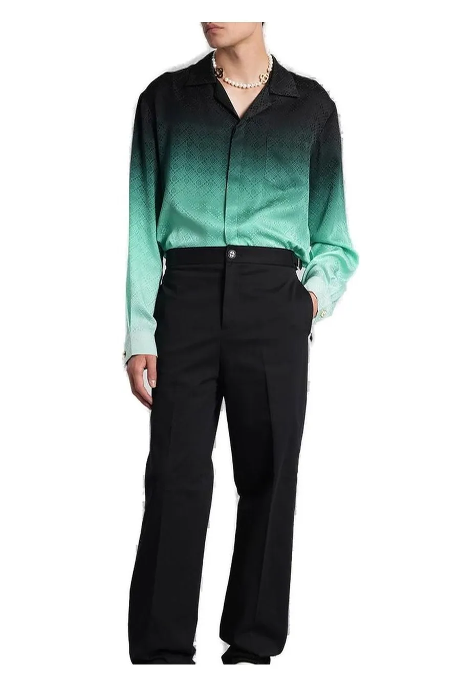 Casablanca Gradient Pattern Satin Shirt