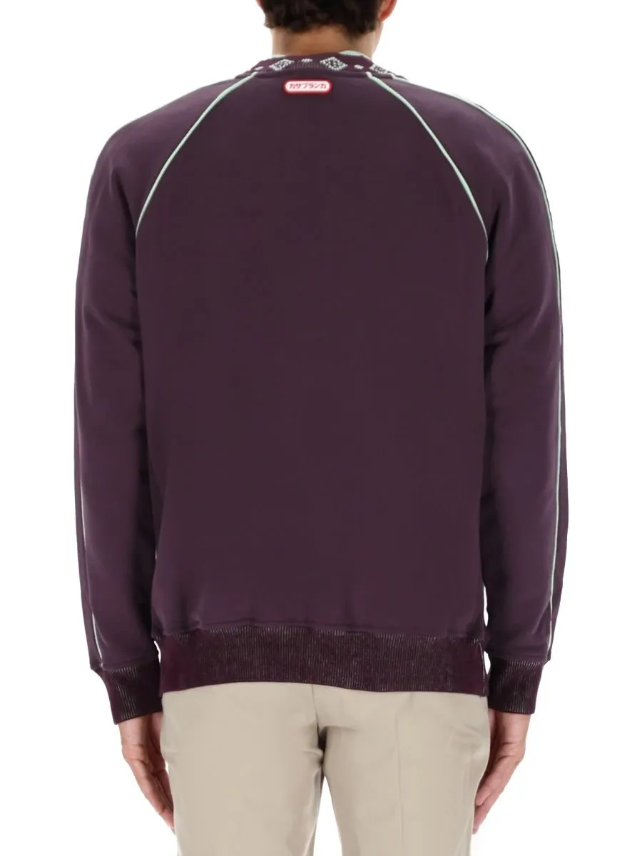 Casablanca Logo-Trim Crewneck Sweatshirt