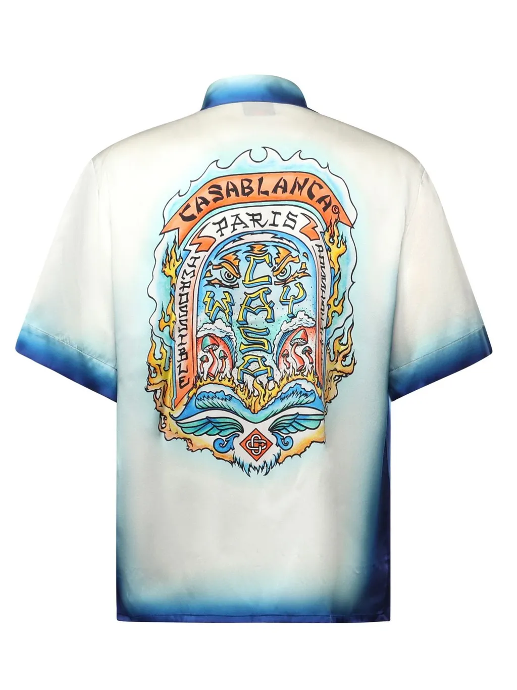 Casablanca Casa Way Skate Short Sleeved Satin Shirt