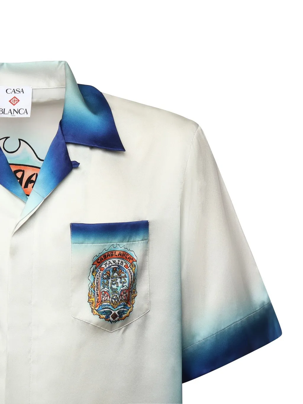 Casablanca Casa Way Skate Short Sleeved Satin Shirt