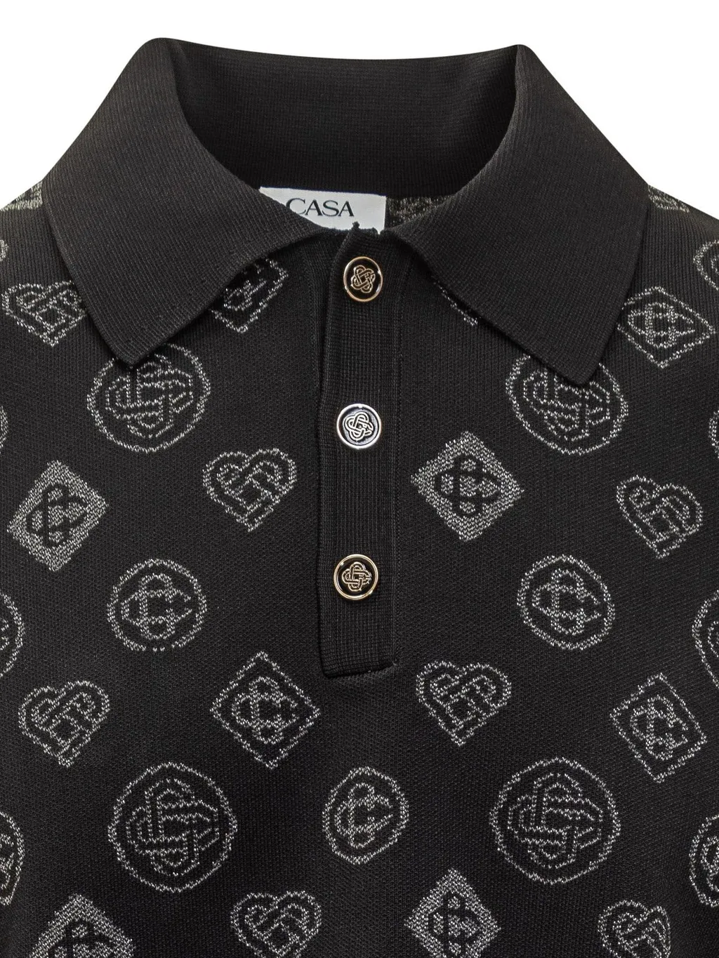 Casablanca Monogram Jacquard Polo