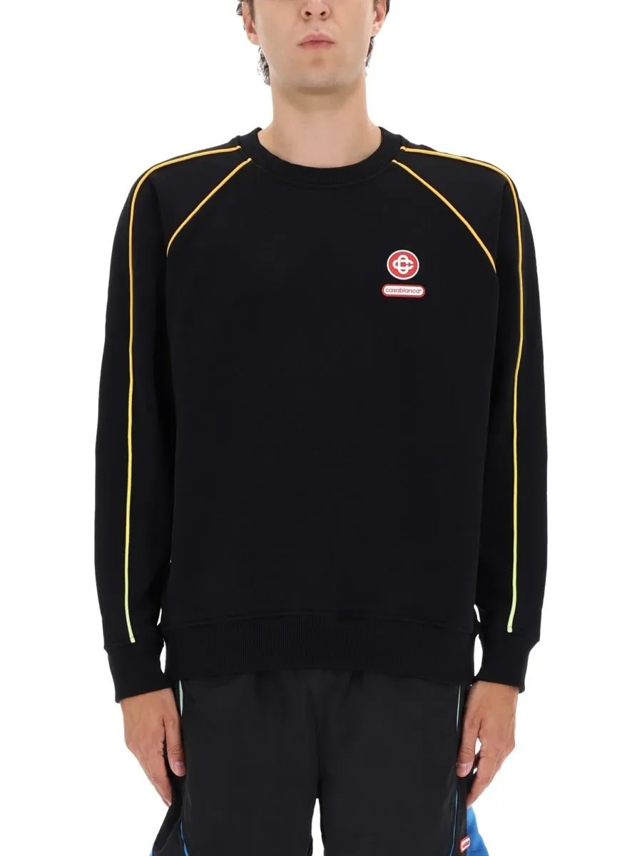 Casablanca Logo-Appliqué Crewneck Sweatshirt