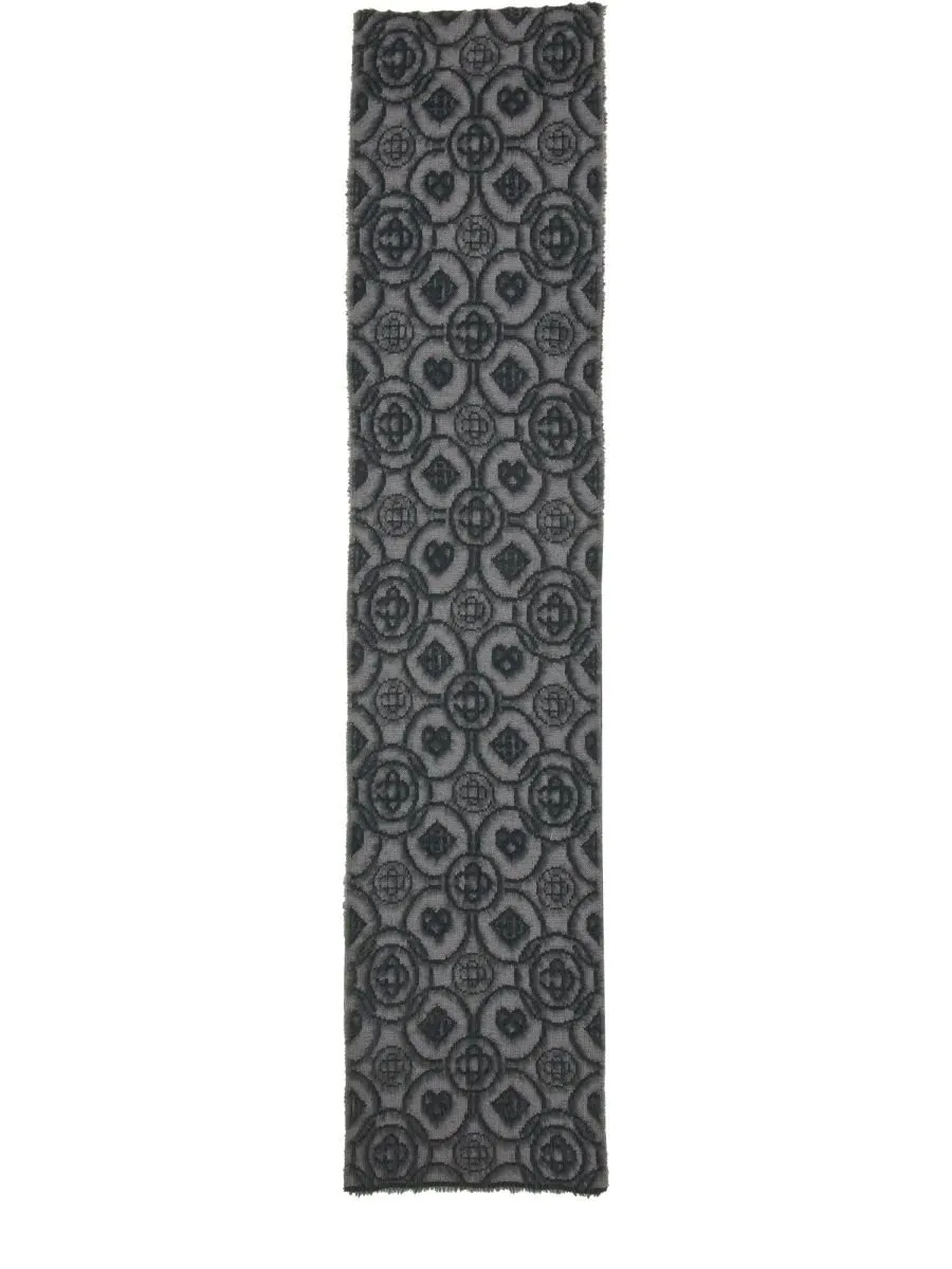 Casablanca Fluffy Monogram Mohair Scarf