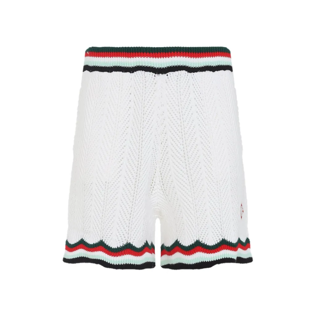Casablanca Chevron Crochet Shorts