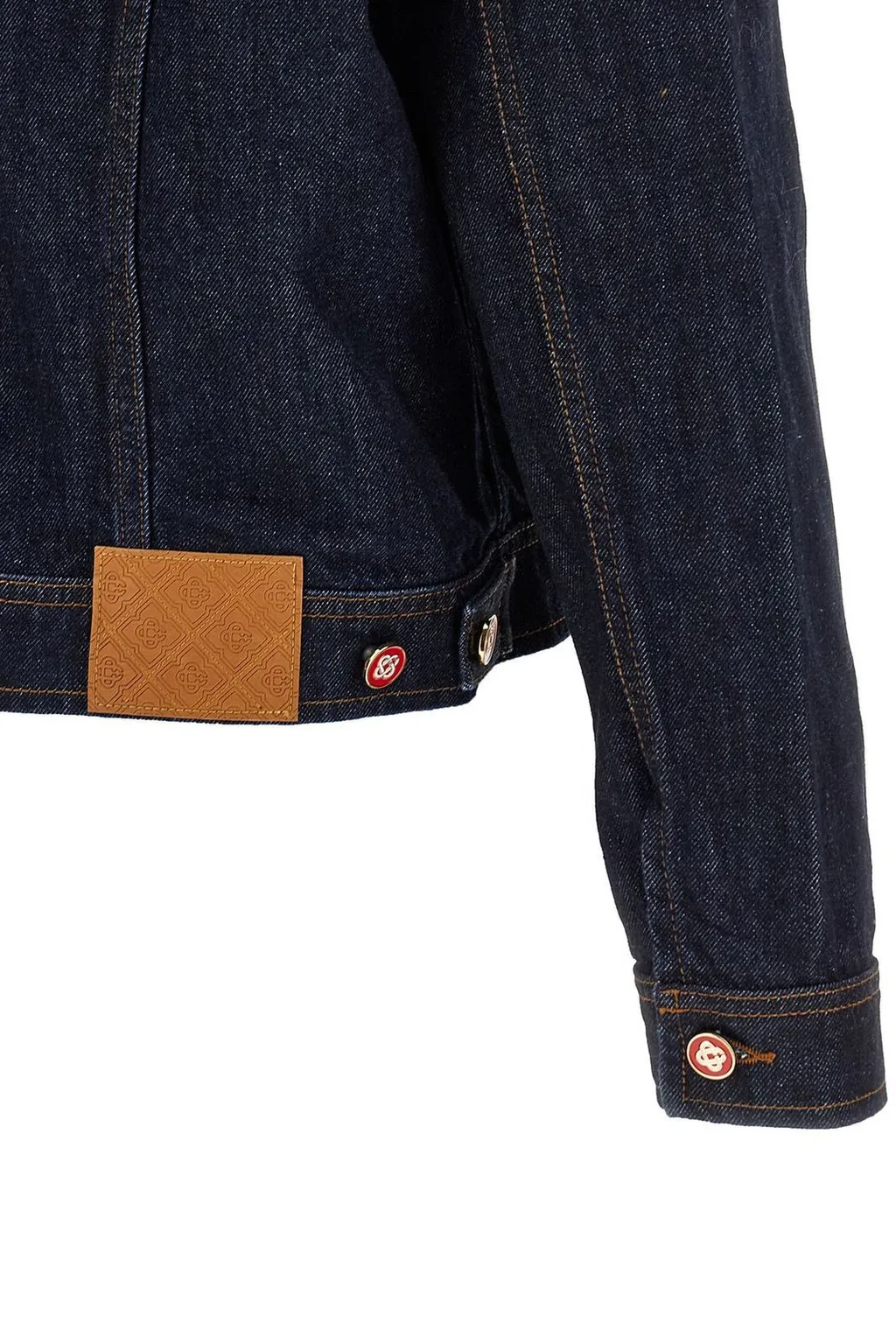 Casablanca Logo Embroidered Buttoned Denim Jacket