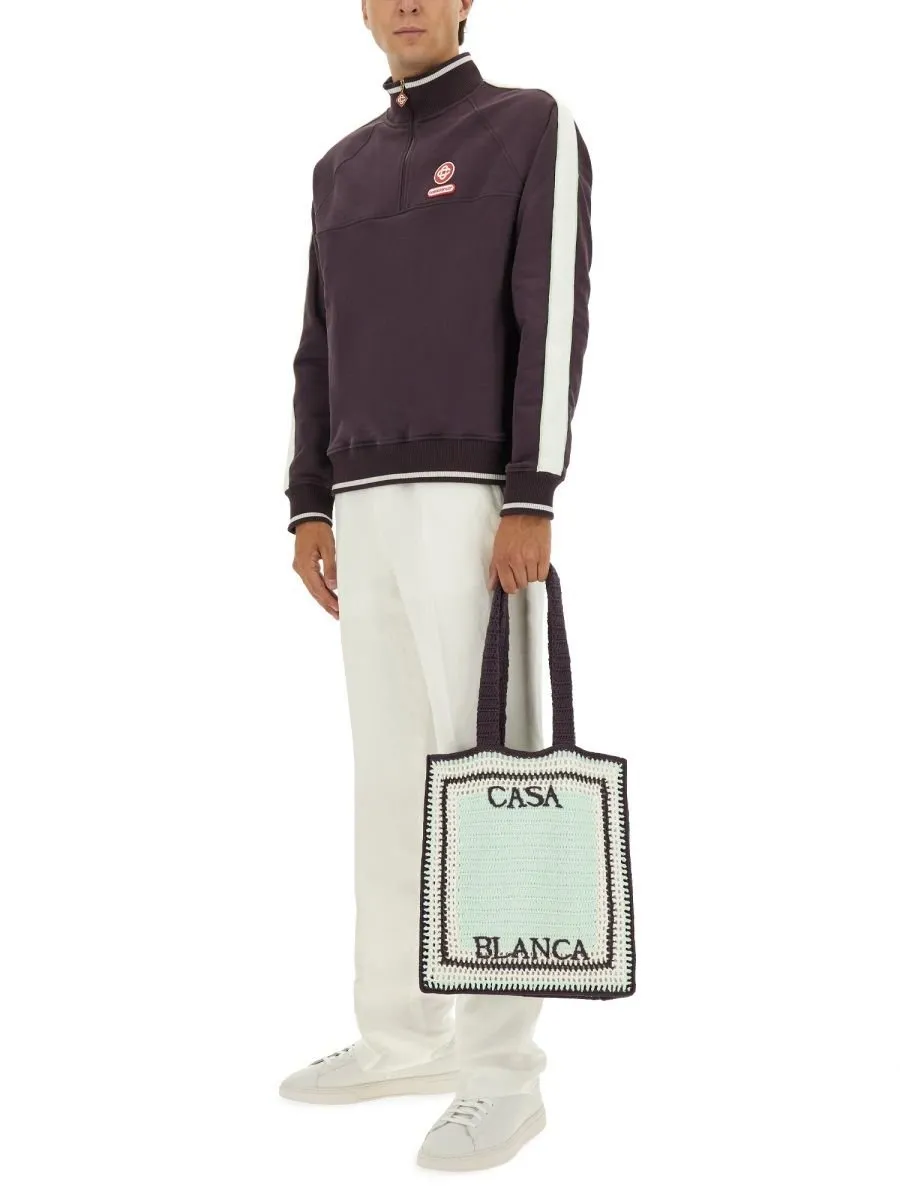 Casablanca Quarter Zip Laurel Sweatshirt
