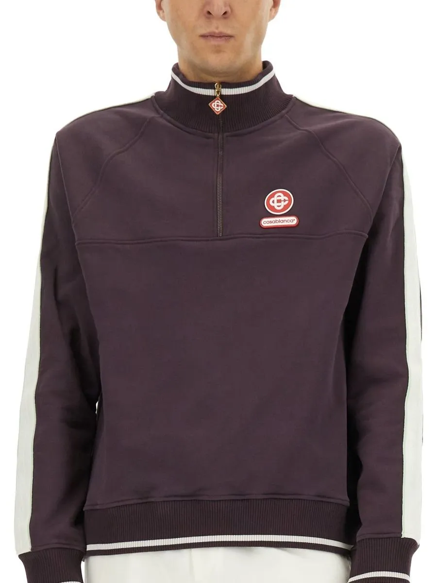 Casablanca Quarter Zip Laurel Sweatshirt