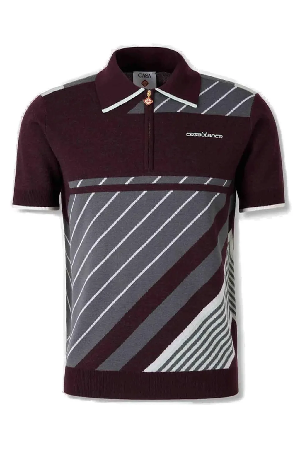 Casablanca Diagonal Tennis Polo Shirt