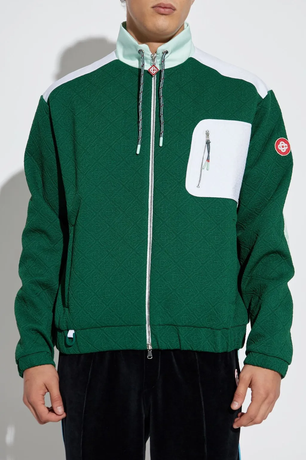 Casablanca Stand Up Collar Zipped Jacket