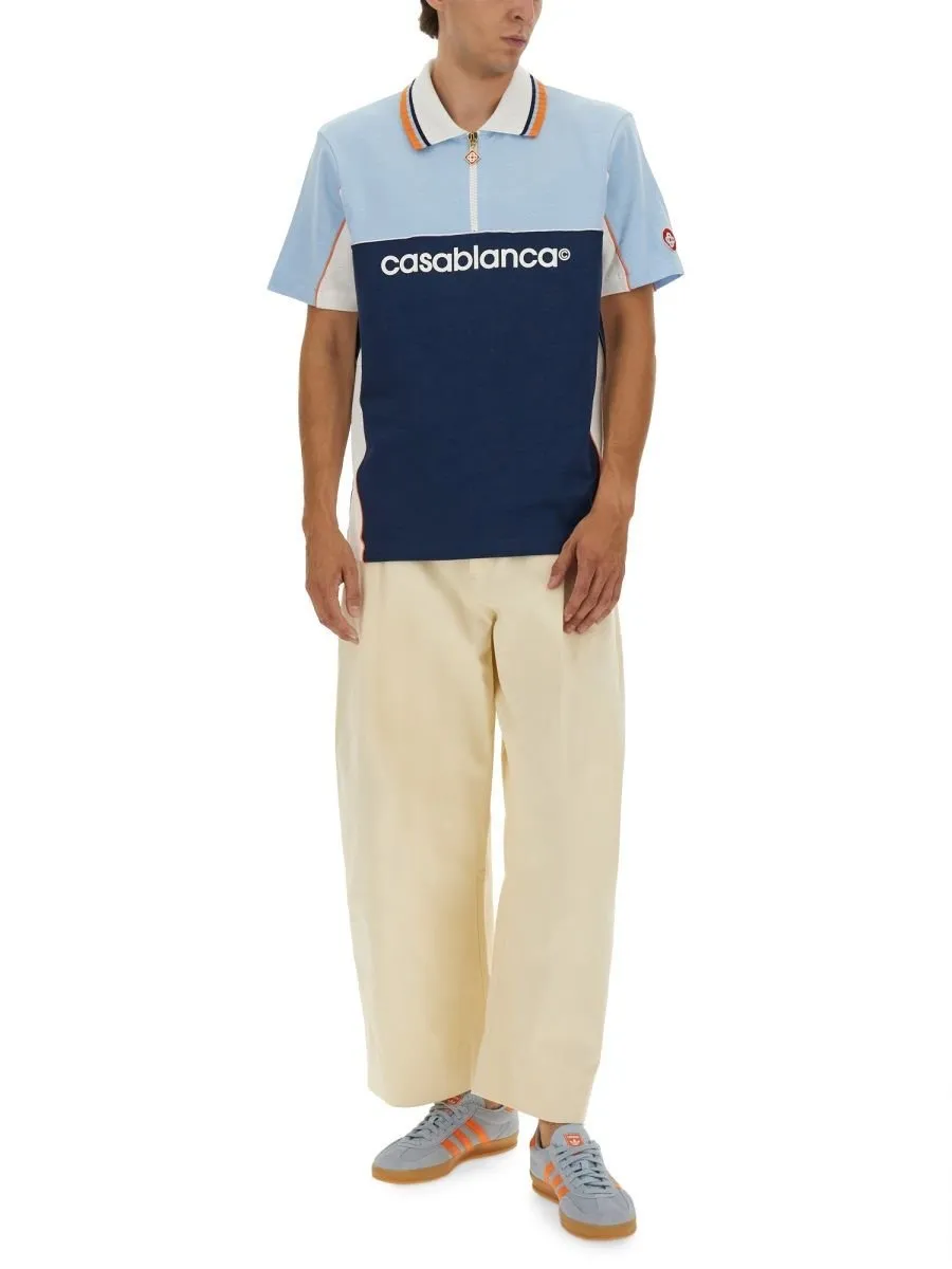 Casablanca Logo Printed Polo Shirt