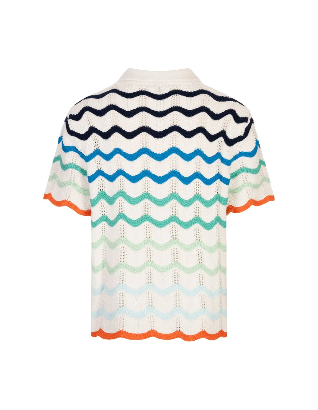 Casablanca Gradient Wave Crochet Shirt