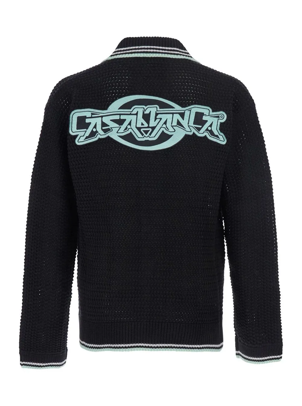 Casablanca Embroidered Crochet Long Sleeve Shirt