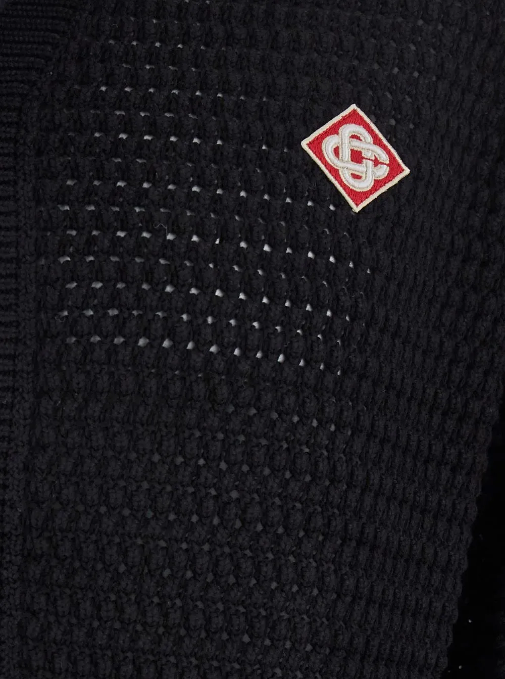Casablanca Embroidered Crochet Long Sleeve Shirt