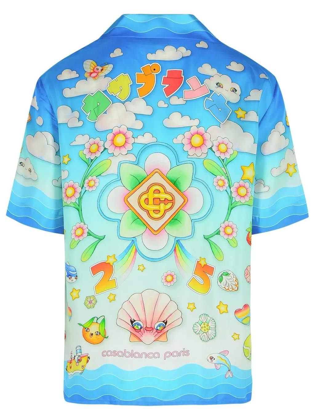 Casablanca Kawaii Motif Short Sleeve Twill Shirt