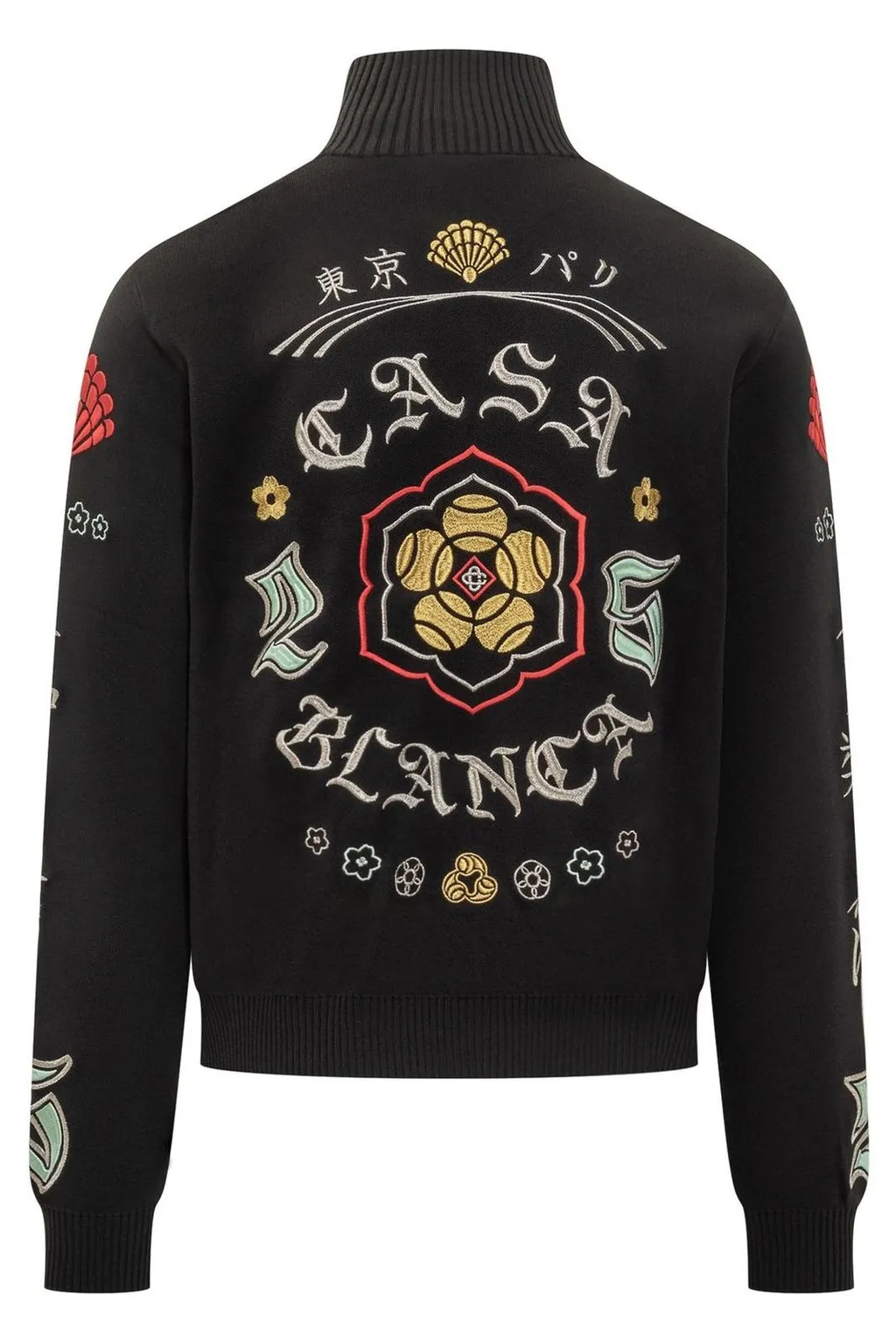 Casablanca Zip-Up Knitted Cardigan