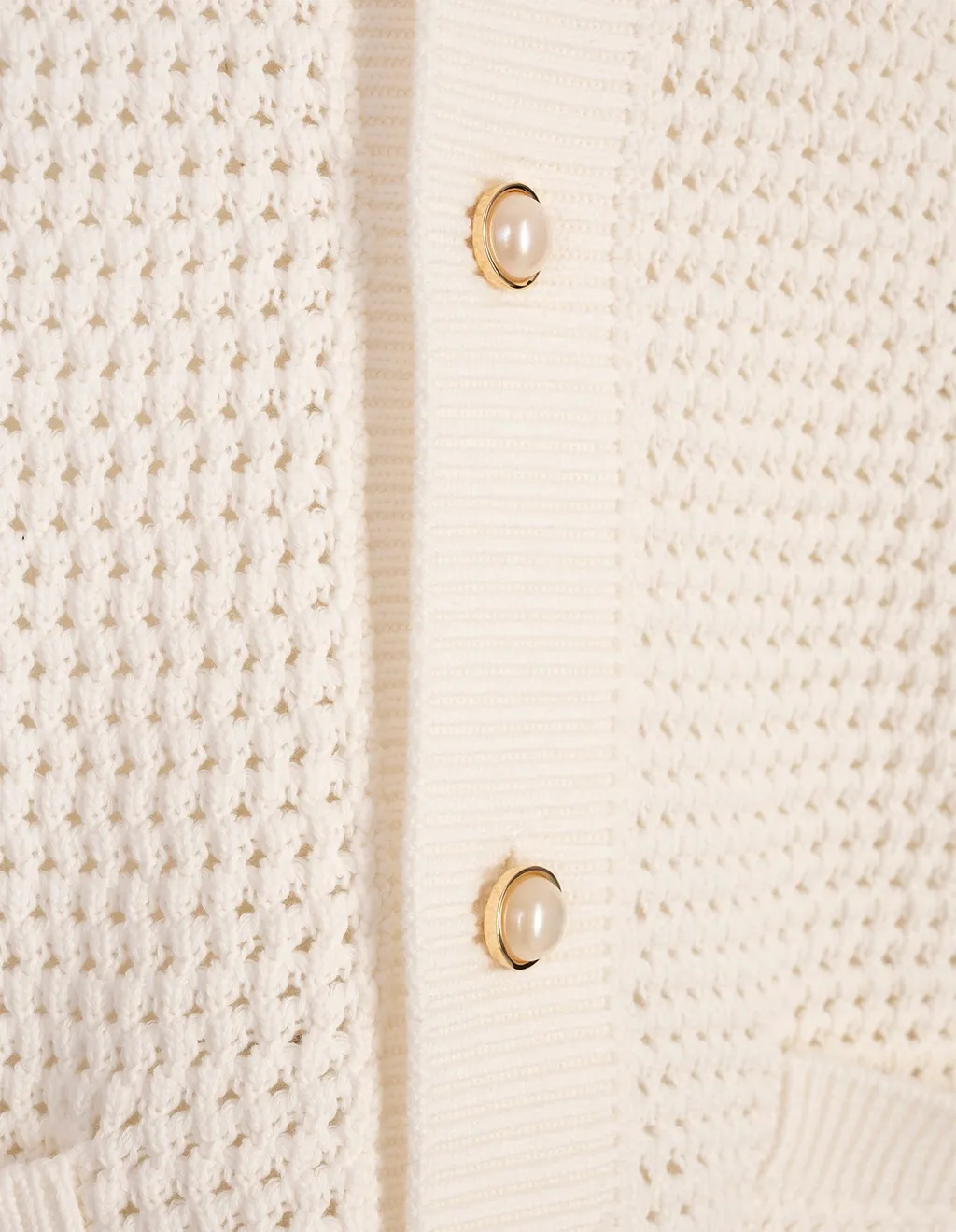Casablanca Tennis Short-Sleeved Crochet Jacket