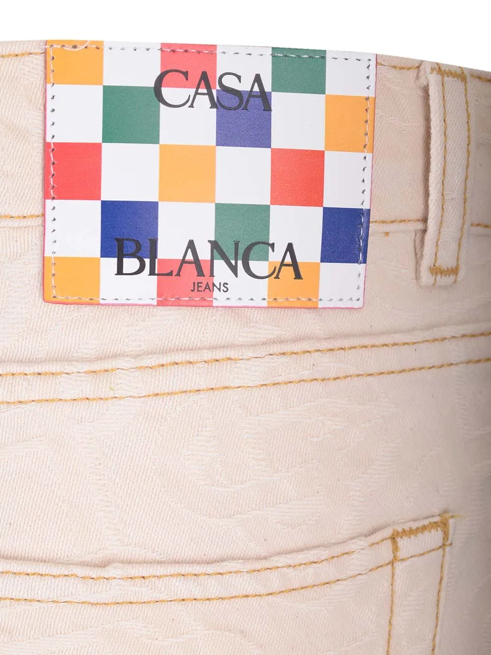 Casablanca Monogram-Jacquard Mid-Rise Jeans