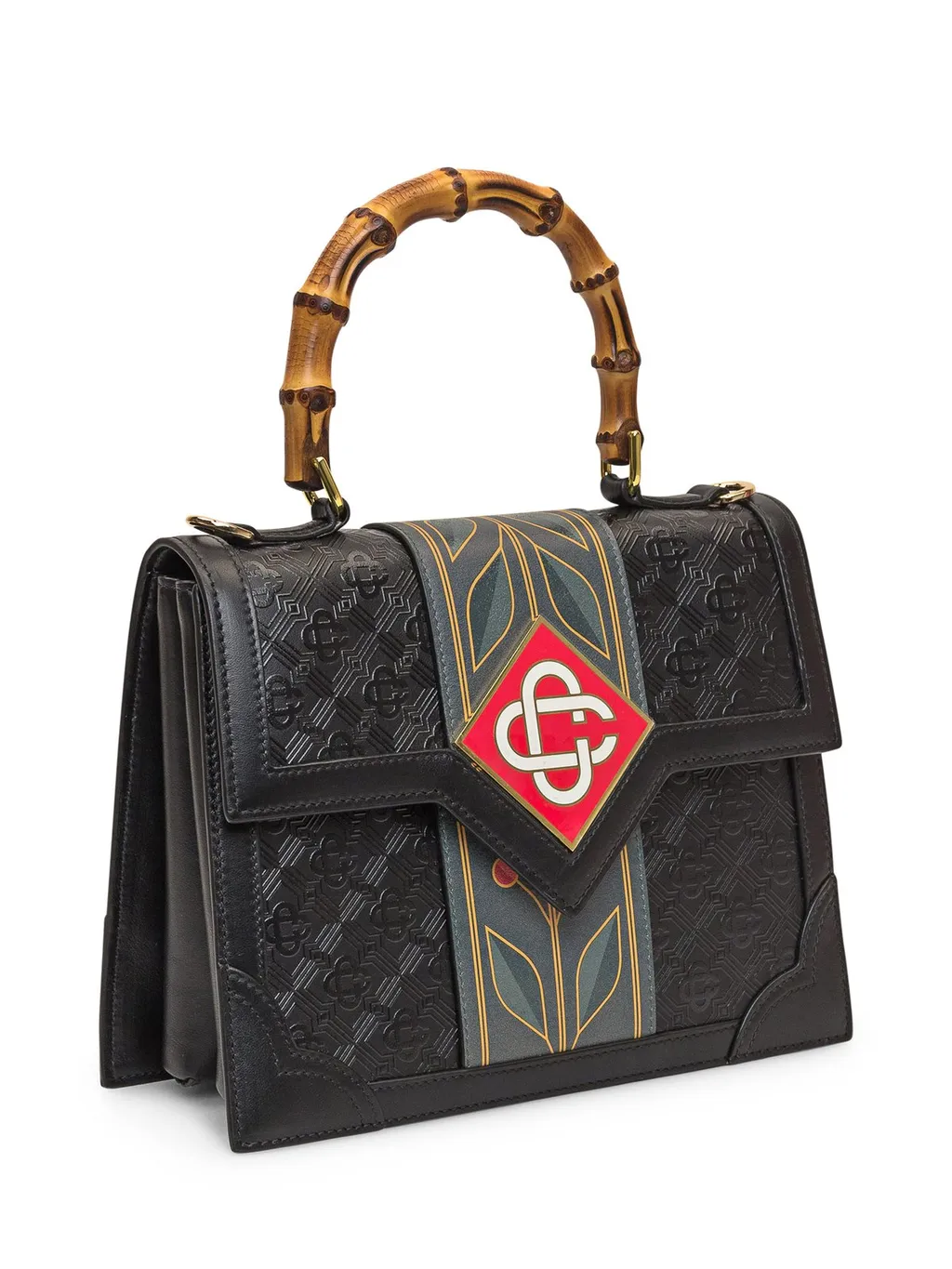 Casablanca Jeanne Logo Patch Top Handle Bag