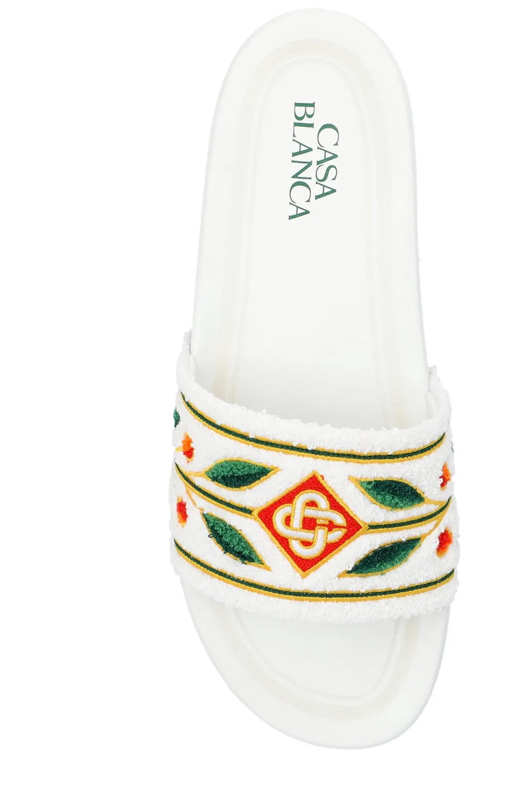 Casablanca Logo Embroidered Terry Sliders